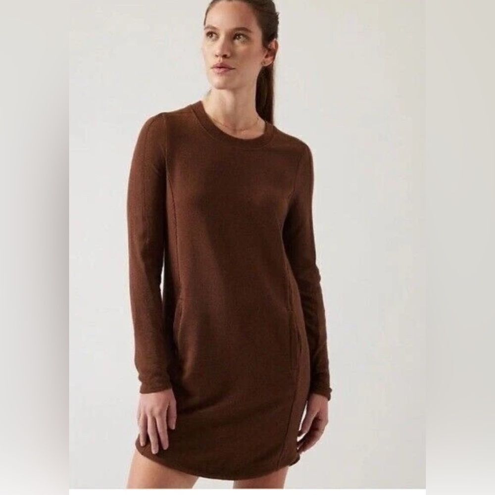 Athleta Balance Dress Mahogany Brown Small